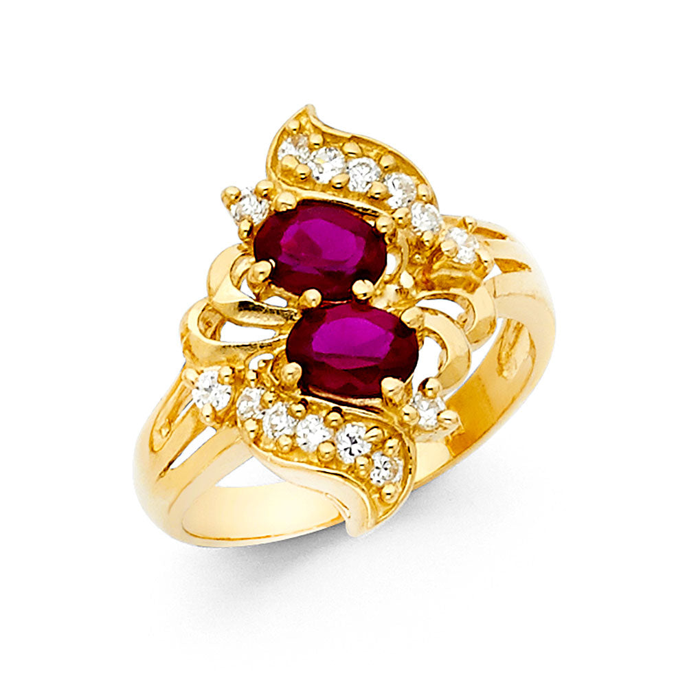 14KY CZ MOTHERS RING