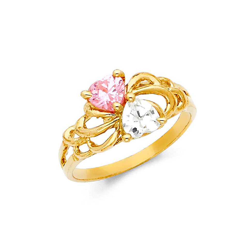 14KY CZ MOTHERS RING