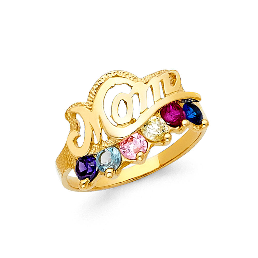 14KY CZ MOTHERS RING