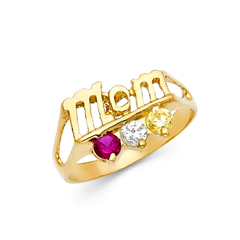 14KY CZ MOTHERS RING
