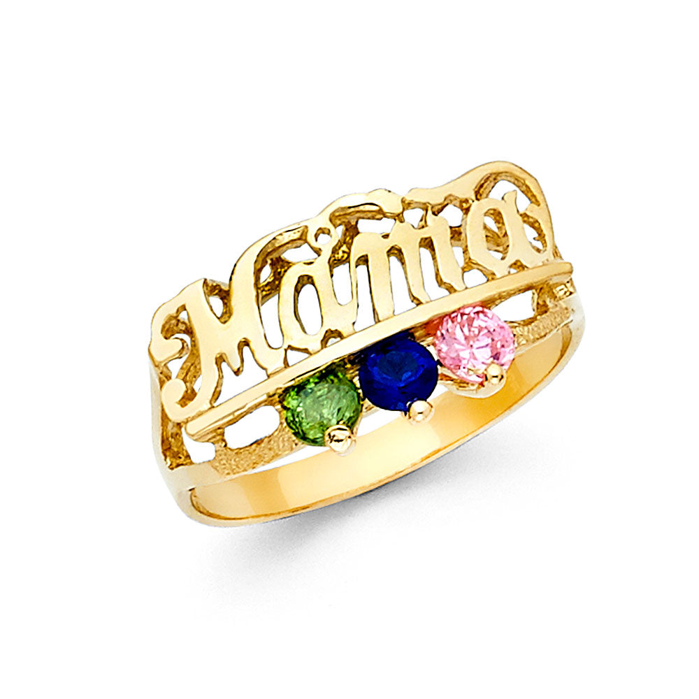 14KY CZ MOTHERS RING