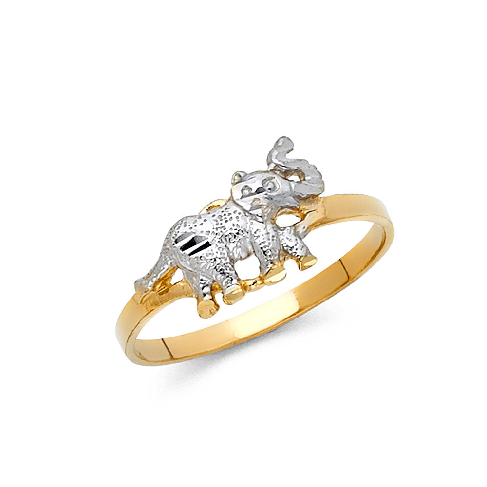 14K 2T FANCY ELEPHANT RING