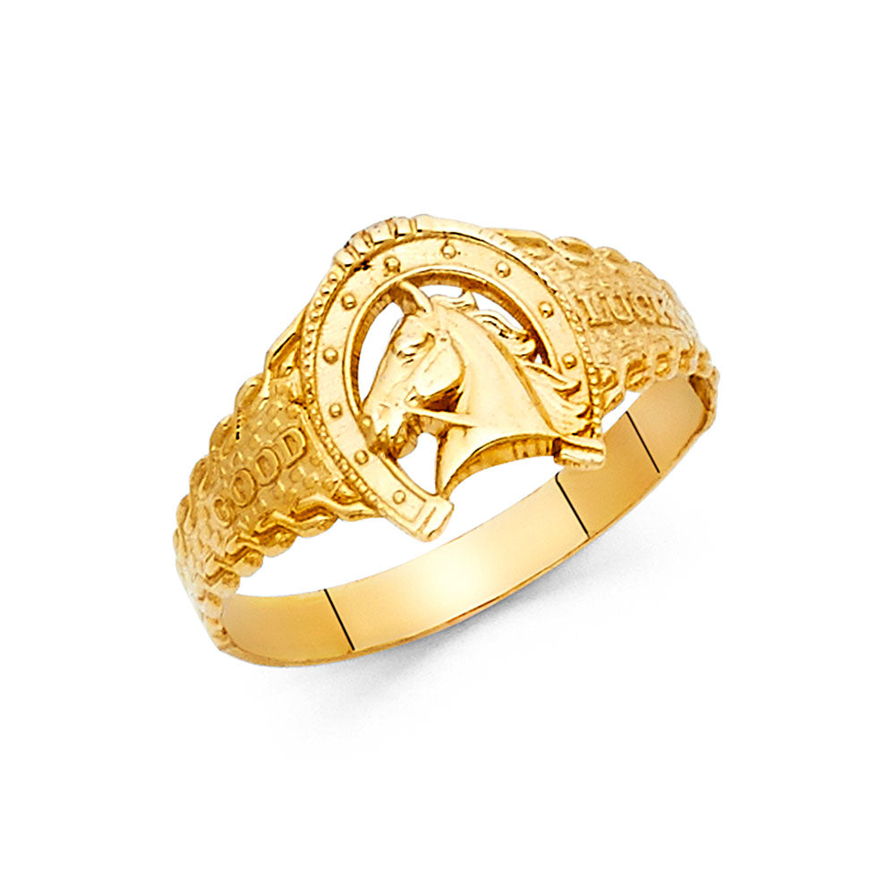 14KY LUCKY HORSESHOE RING
