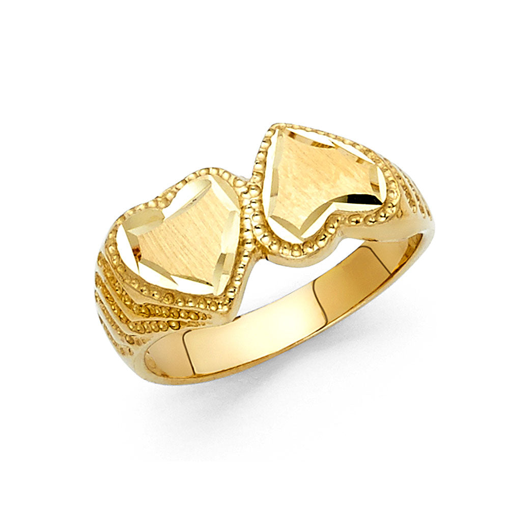 14KY FANCY HEART RING