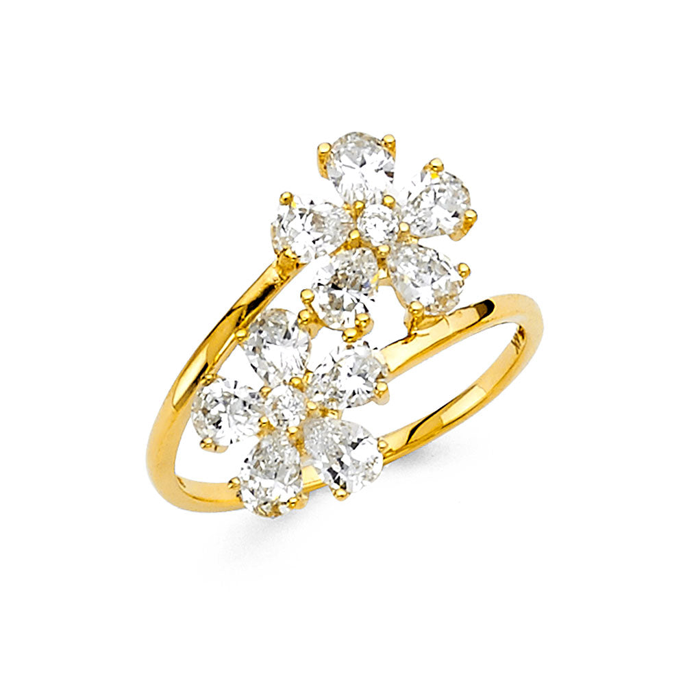 14KY CZ FANCY RING