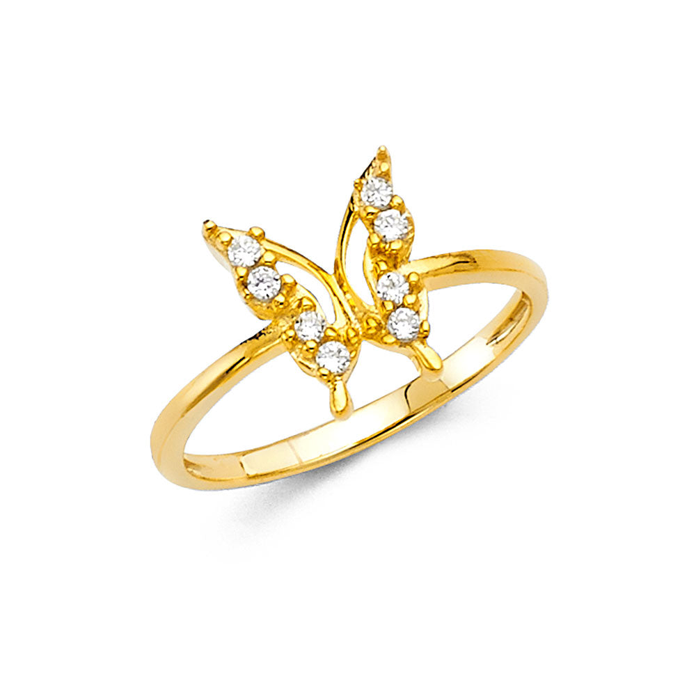 14KY CZ FANCY RING