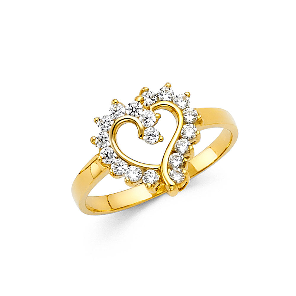 14KY CZ FANCY RING