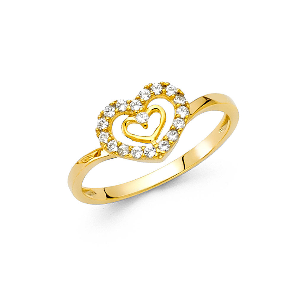 14KY CZ FANCY RING