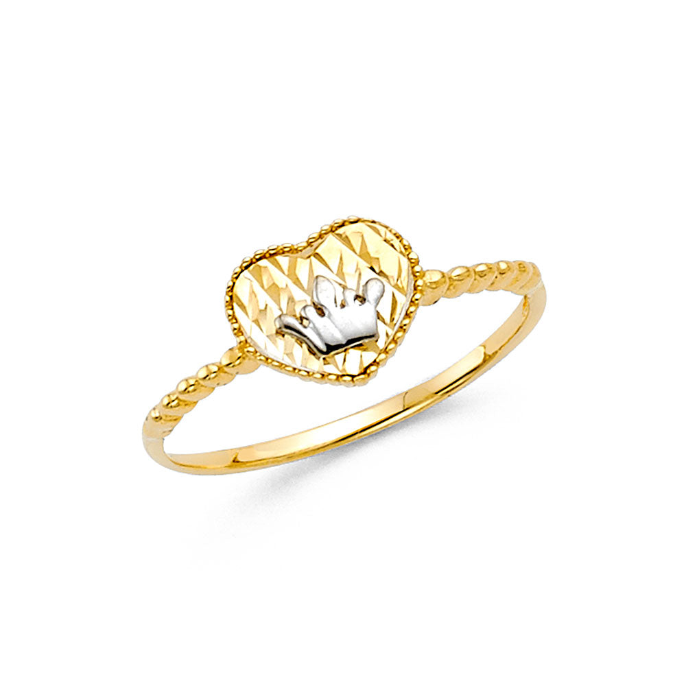 14K 2T CZ FANCY RING