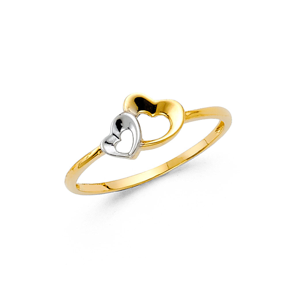 14K 2T CZ FANCY RING
