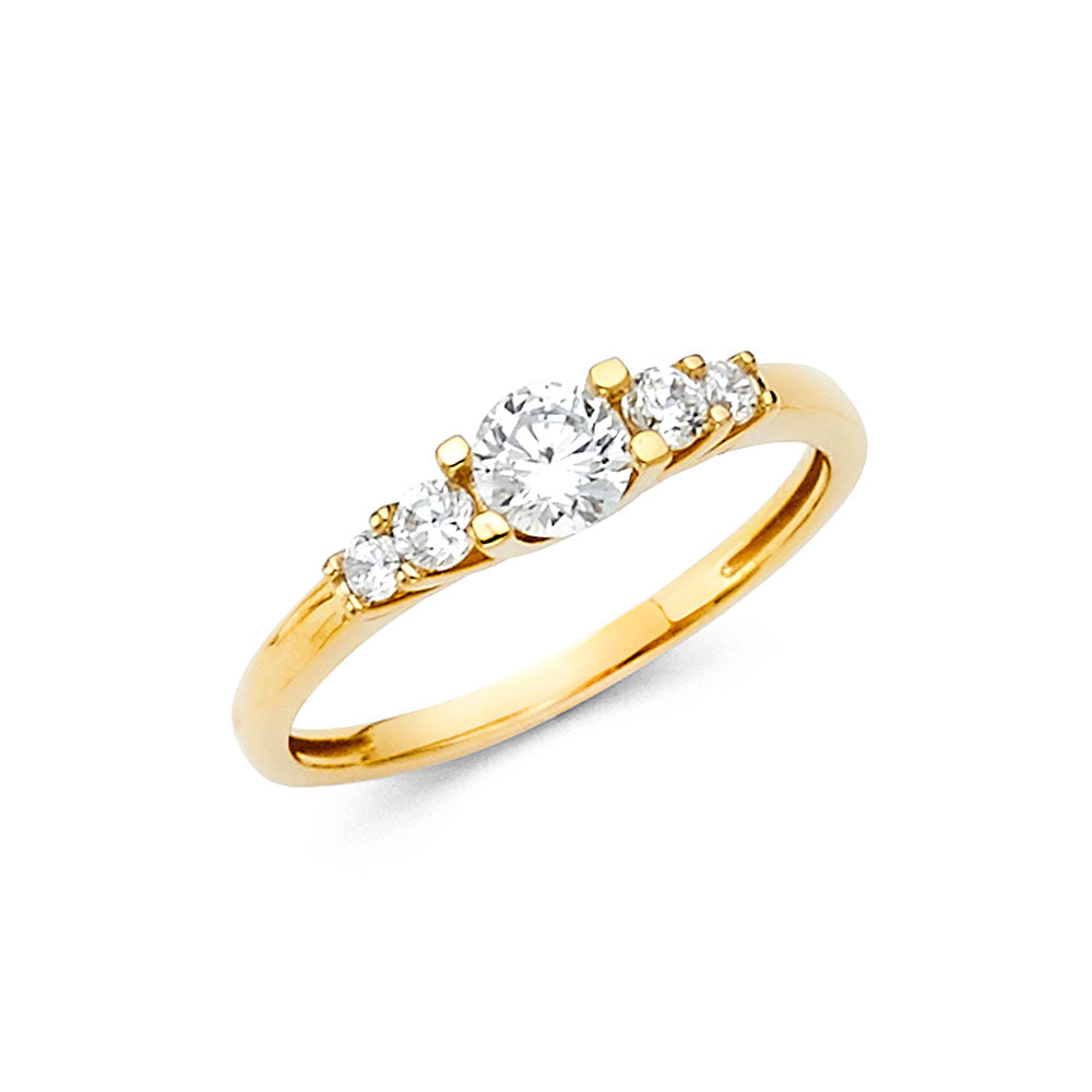 14KY CZ ENG RING