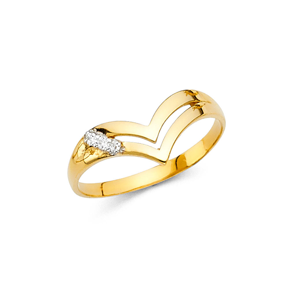14KY CZ FANCY RING