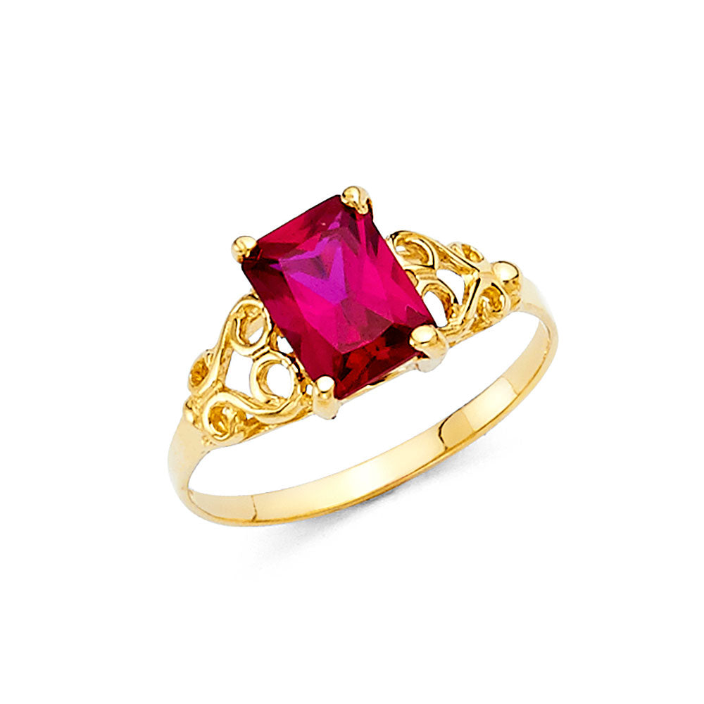 14KY CZ FANCY RING