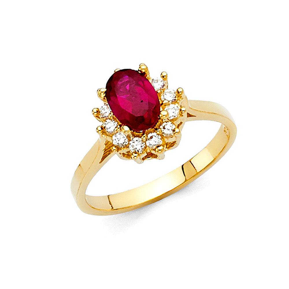 14KY CZ FANCY RING
