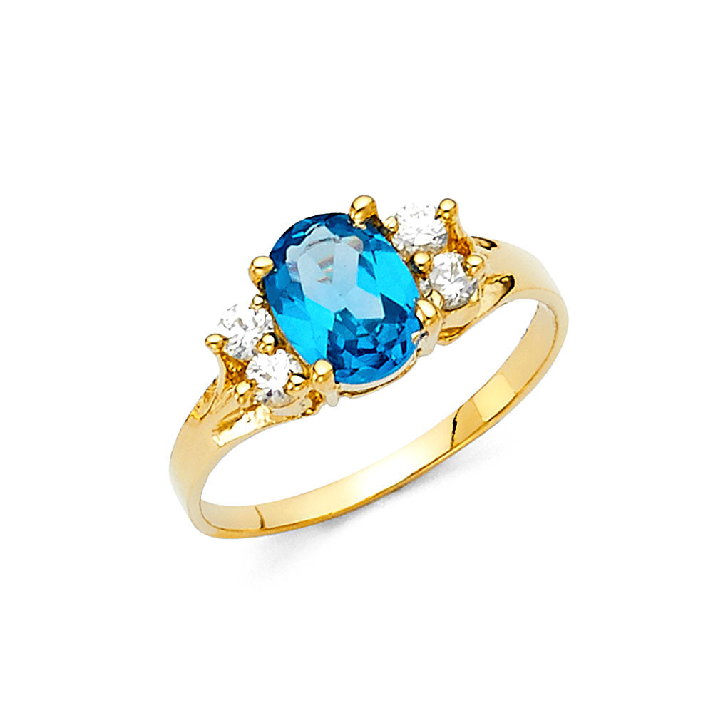 14KY CZ FANCY RING