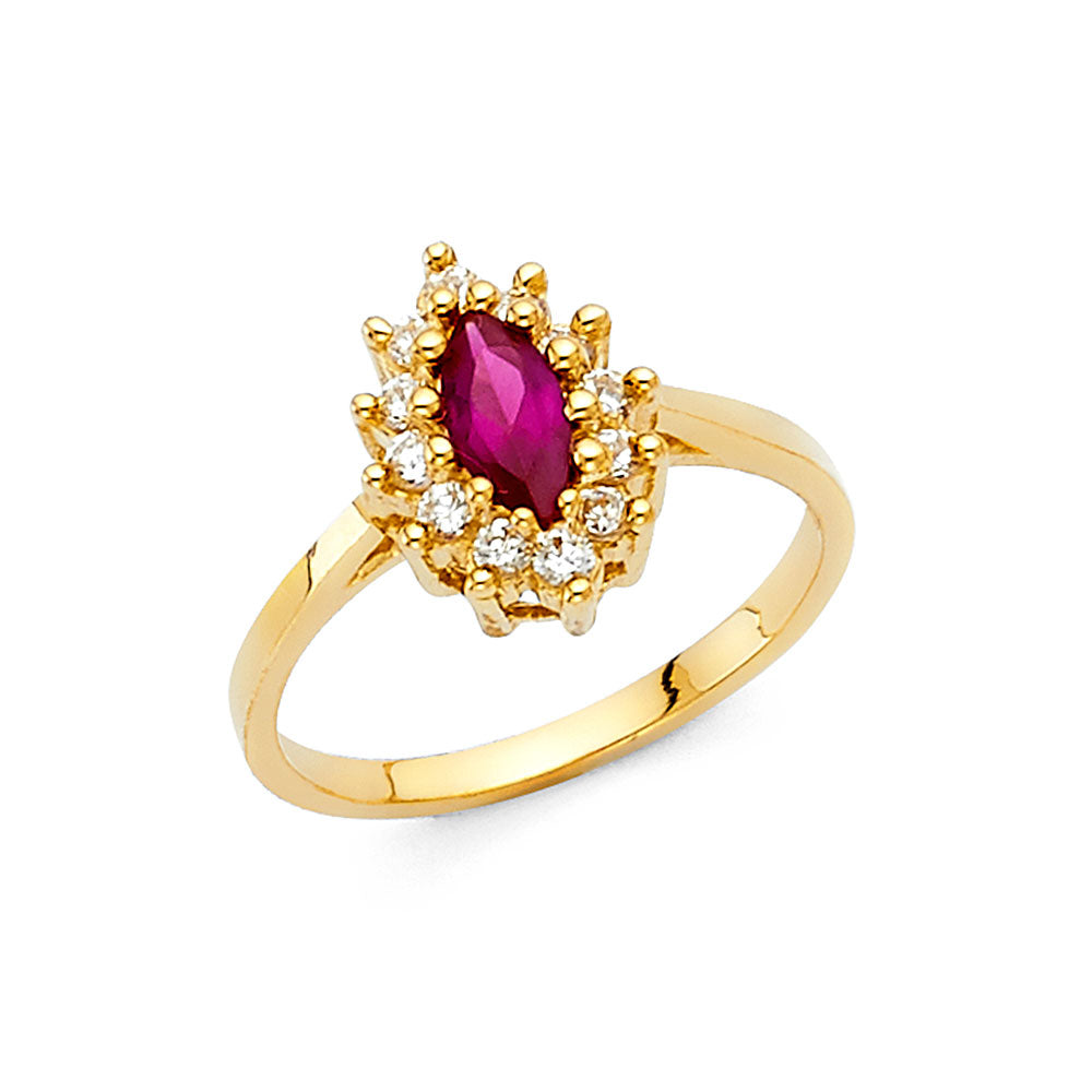 14KY CZ FANCY RING