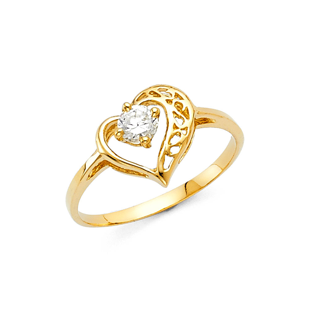 14KY CZ FANCY RING