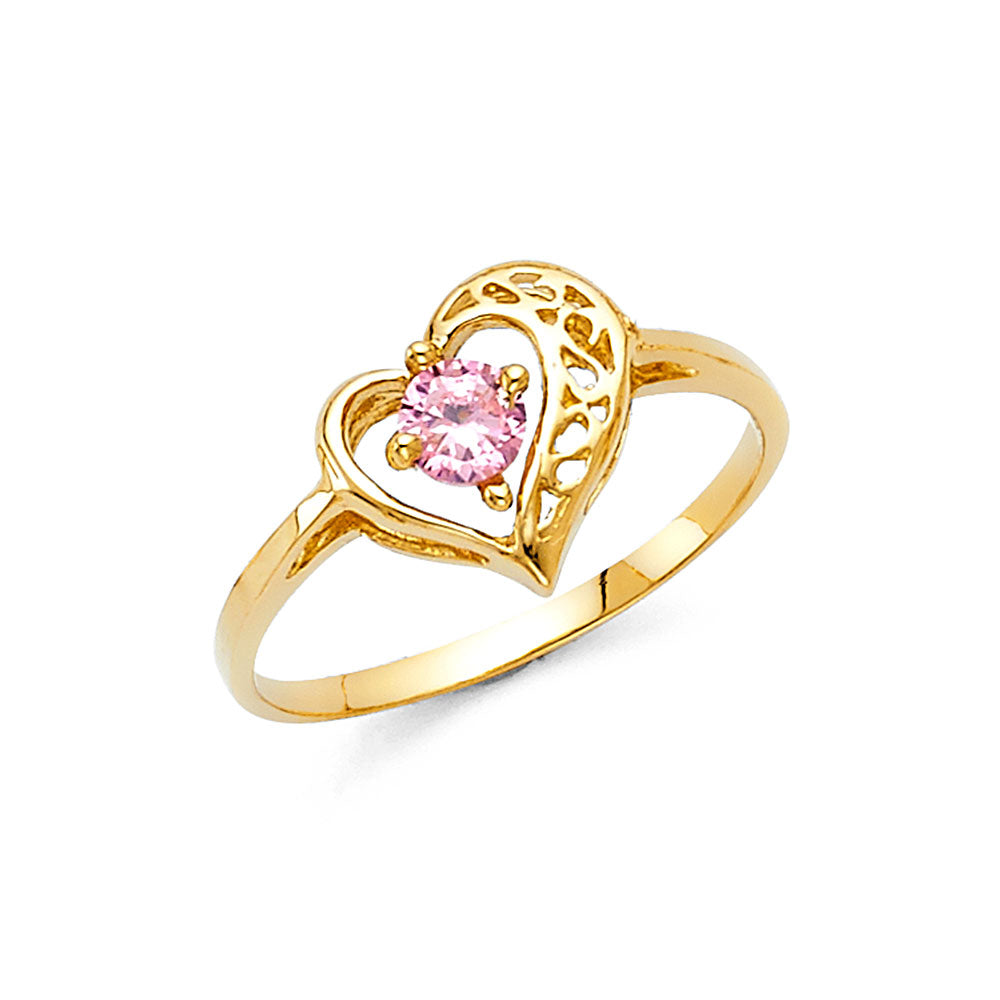 14KY CZ FANCY RING