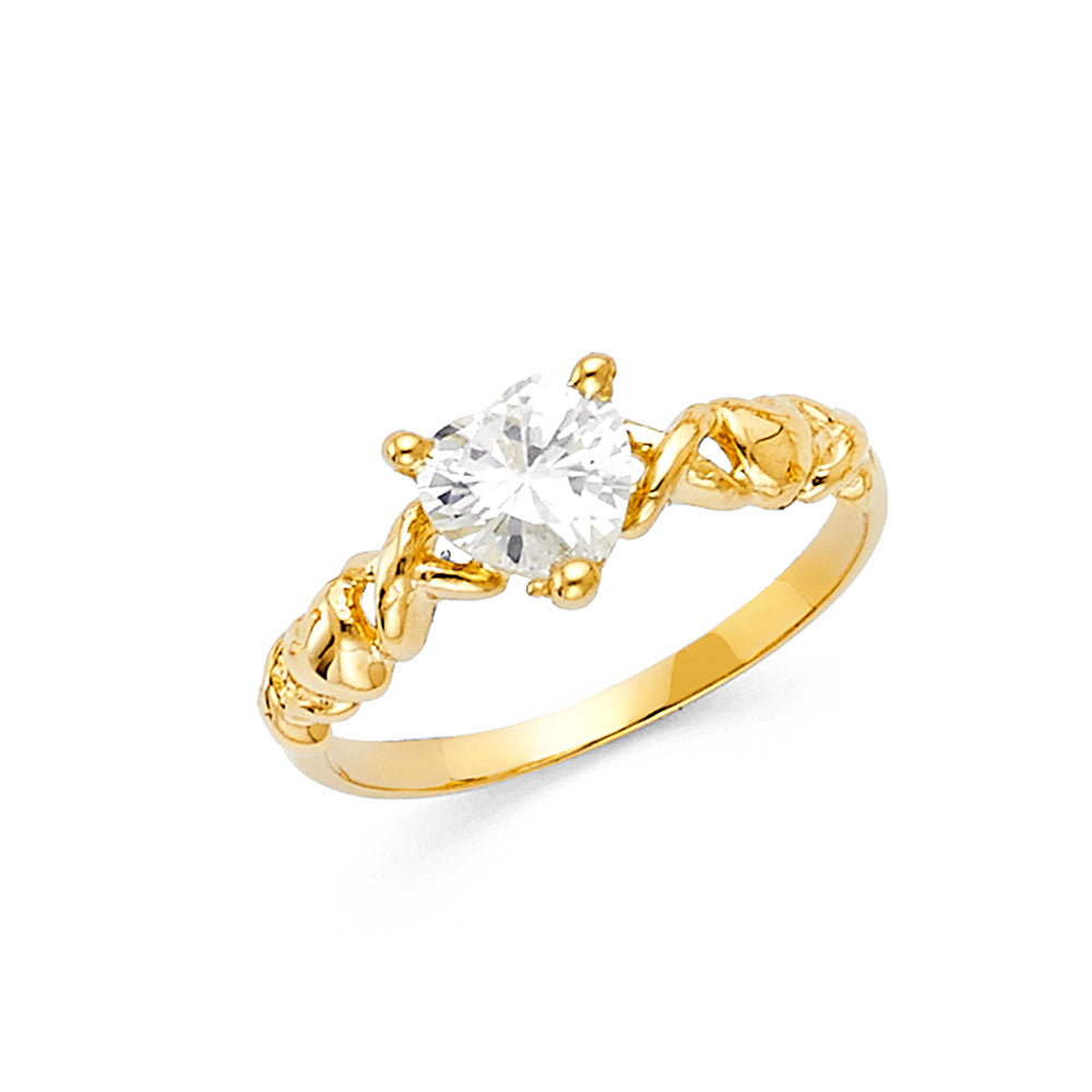 14KY CZ FANCY RING
