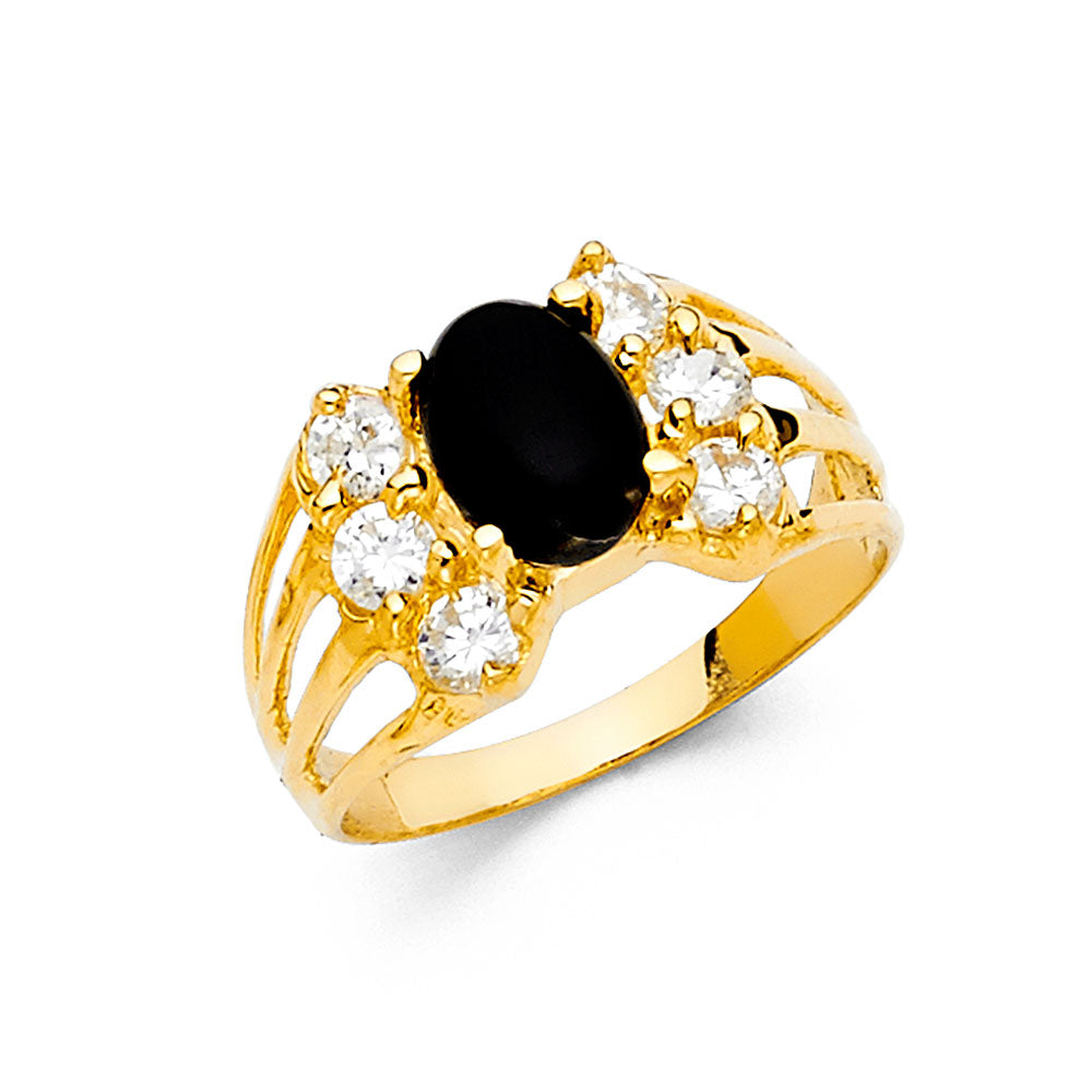 14KY CZ FANCY RING