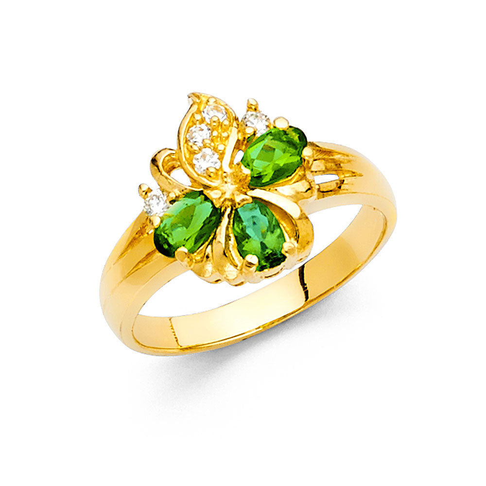 14KY CZ FANCY RING