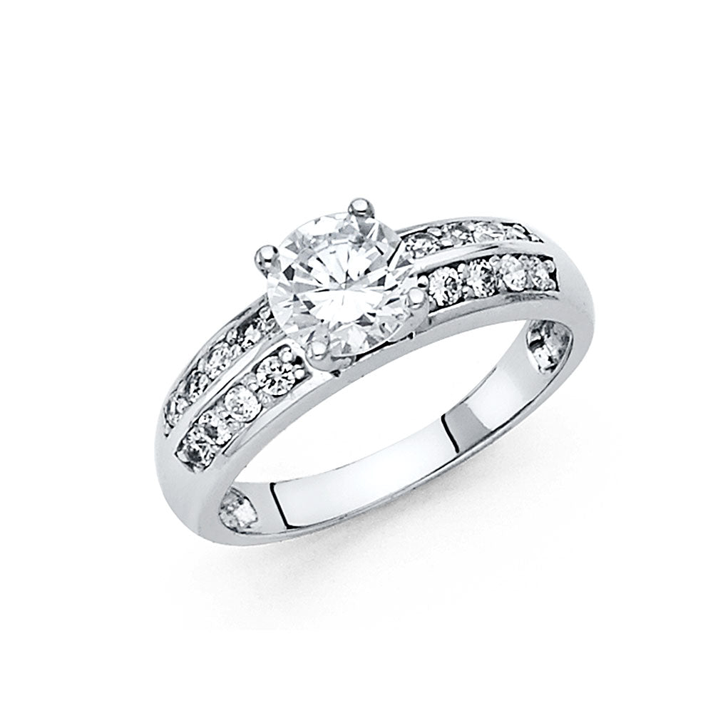 14KW CZ ENGAGEMENT RING