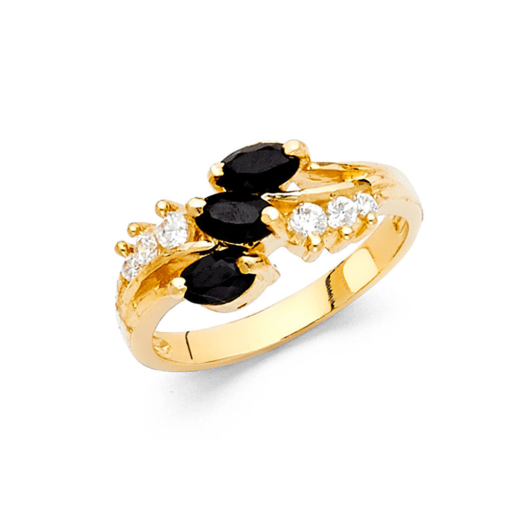 14KY CZ FANCY RING