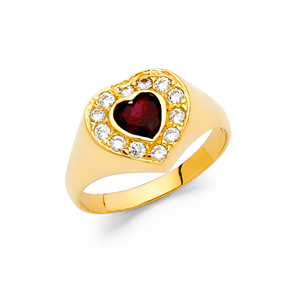 14KY CZ FANCY RING