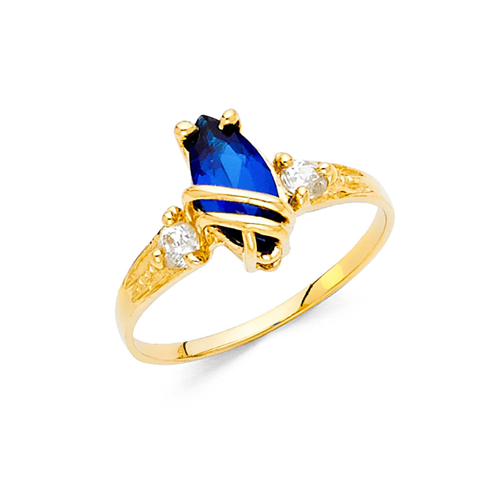 14KY CZ FANCY RING