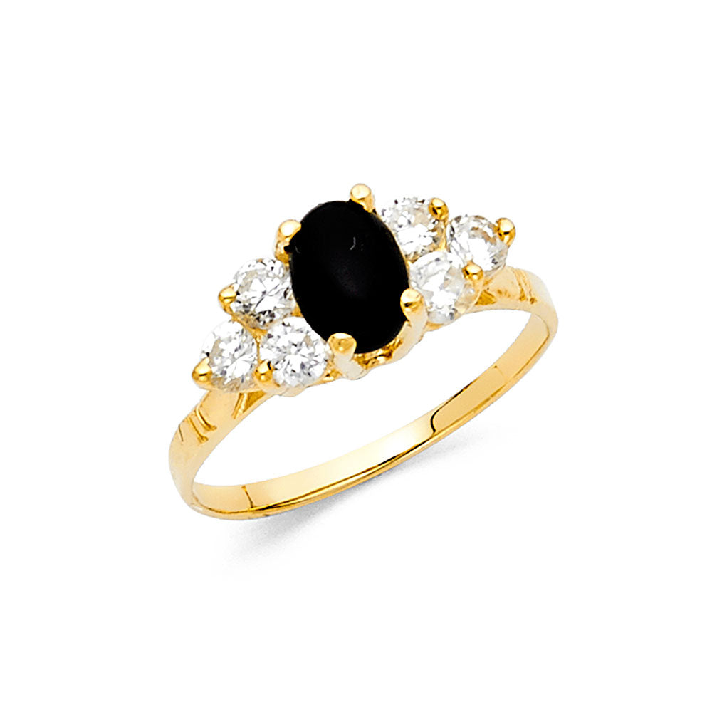 14KY CZ FANCY RING