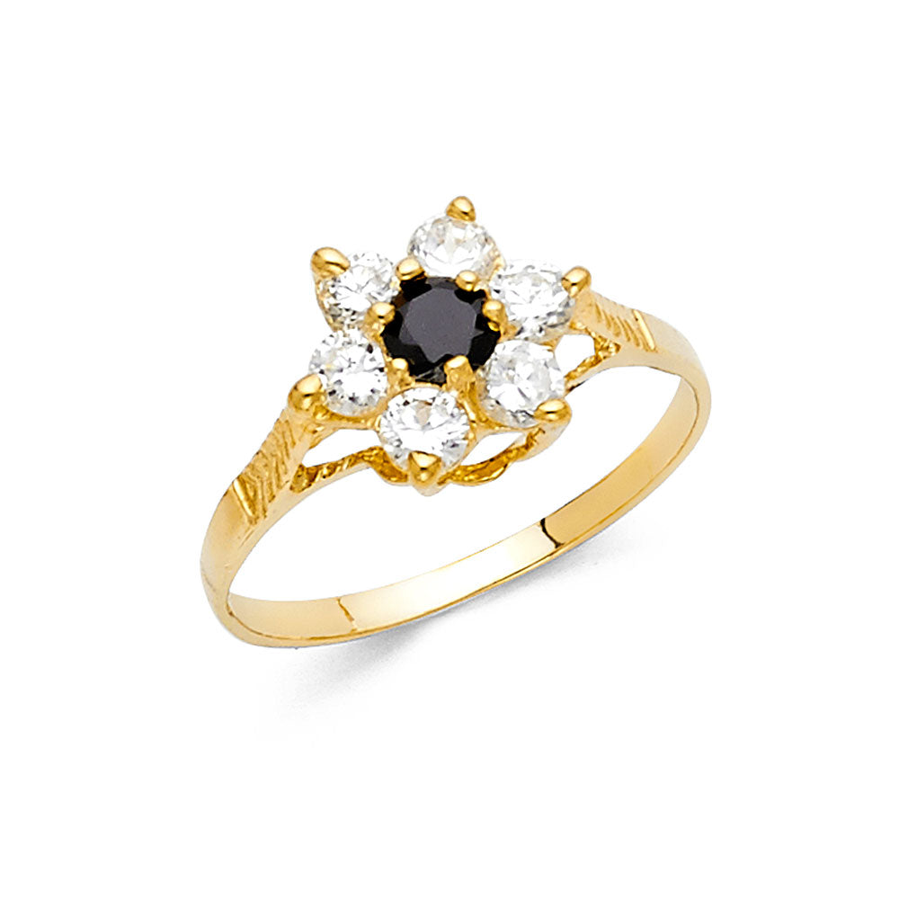 14KY CZ FANCY RING