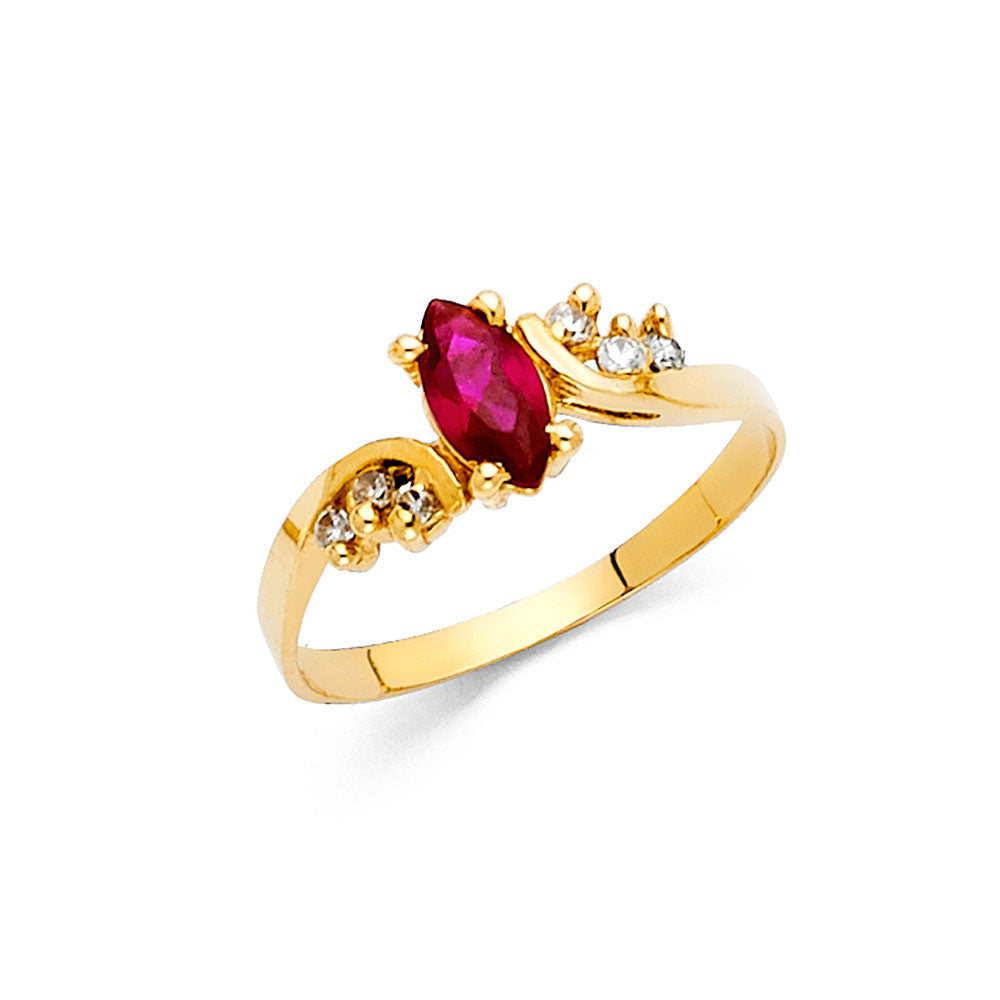 14KY CZ FANCY RING
