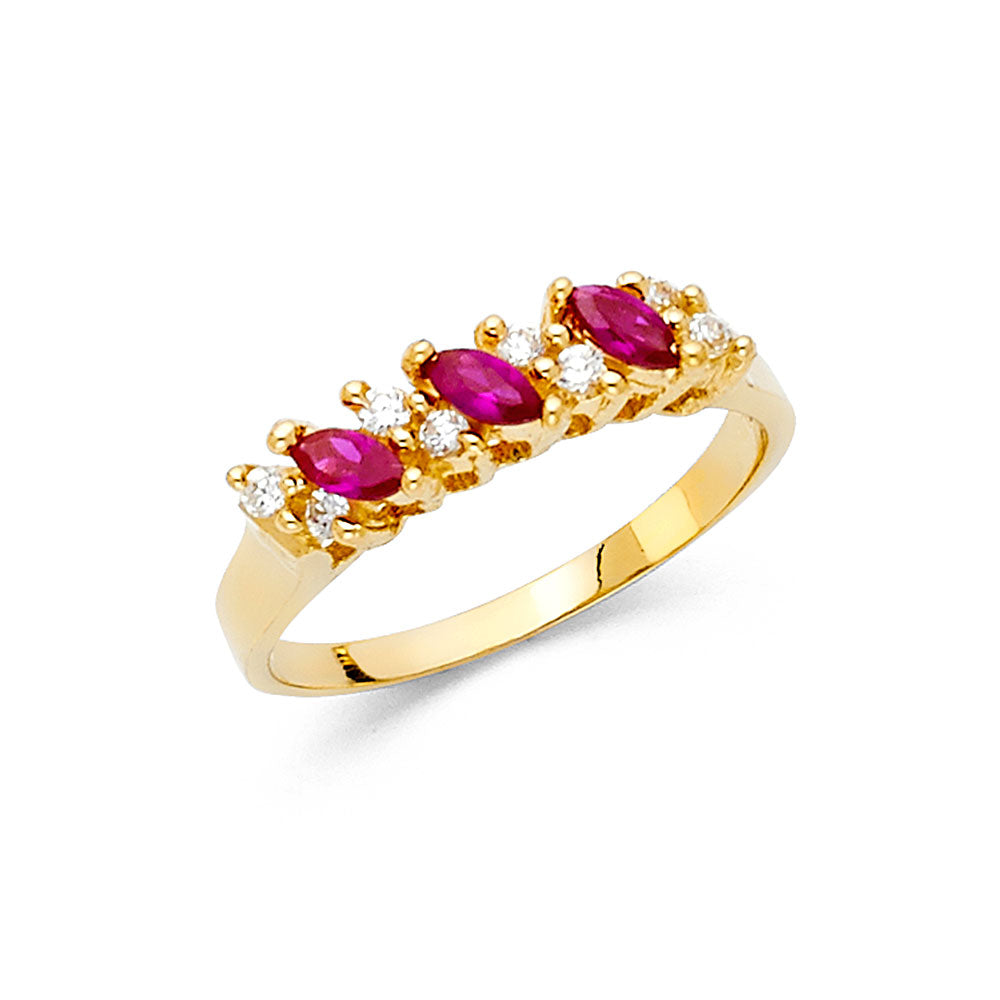 14KY CZ FANCY RING