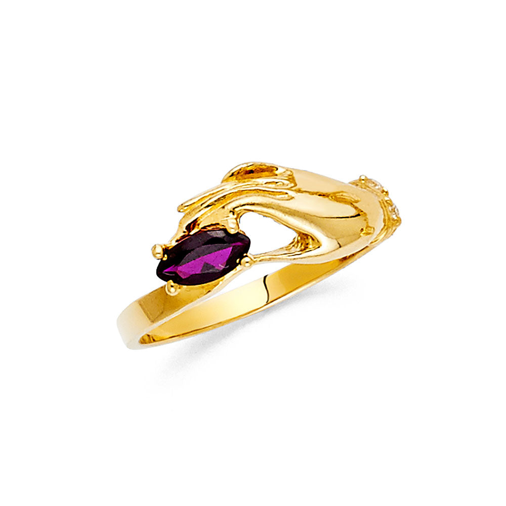 14KY CZ FANCY RING