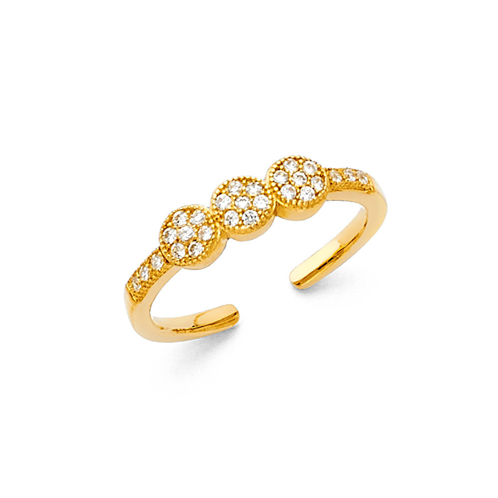 14KY CZ TOE RING