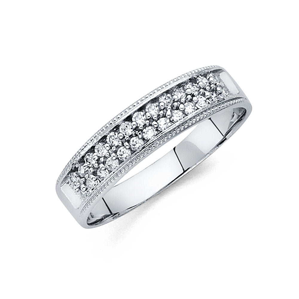 14KT CZ WEDDING BAND MEN (RG231)