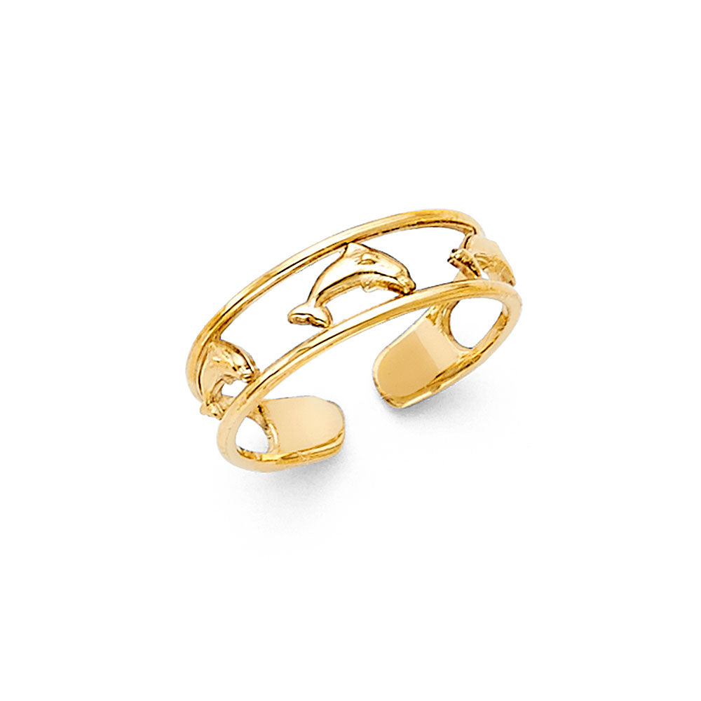 14KY DOLPHIN TOE RING