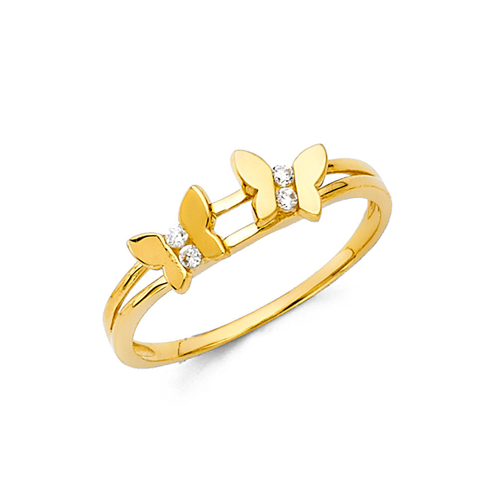 14KY CZ FANCY RING