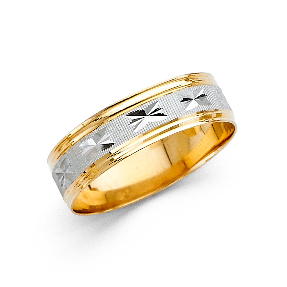 14K 2T 6MM DC WED BAND