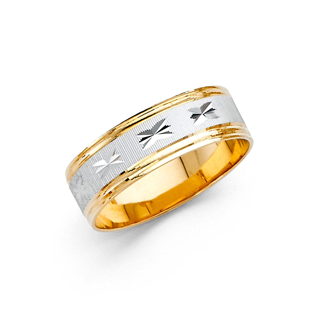 14K 2T 6MM DC WED BAND