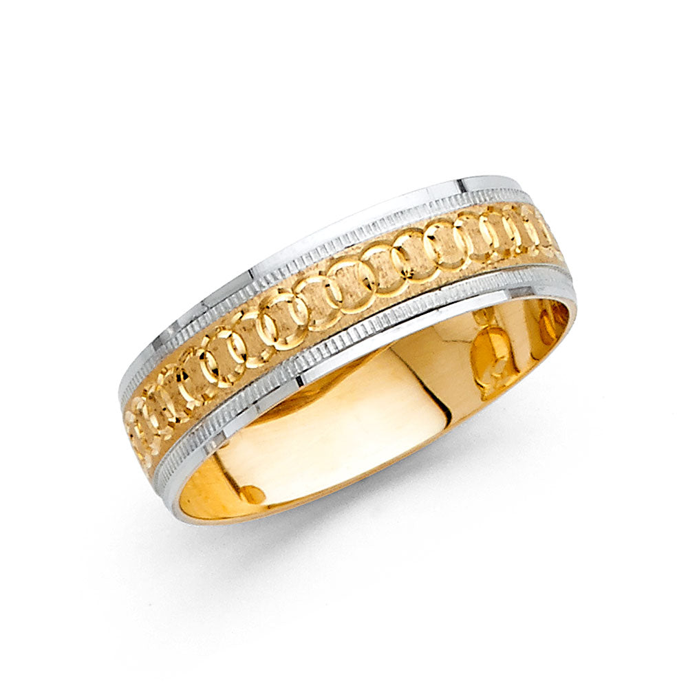 14K 2T 6MM DC WED BAND