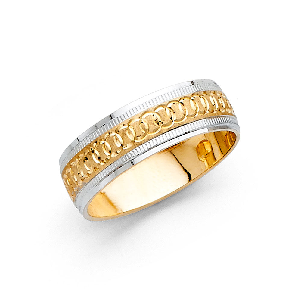 14K 2T 6MM DC WED BAND