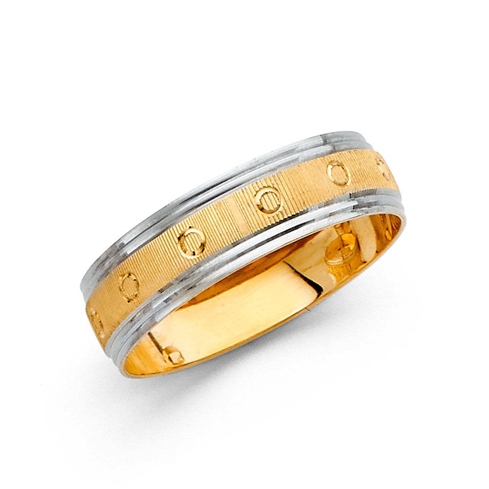 14K 2T 6MM DC WED BAND