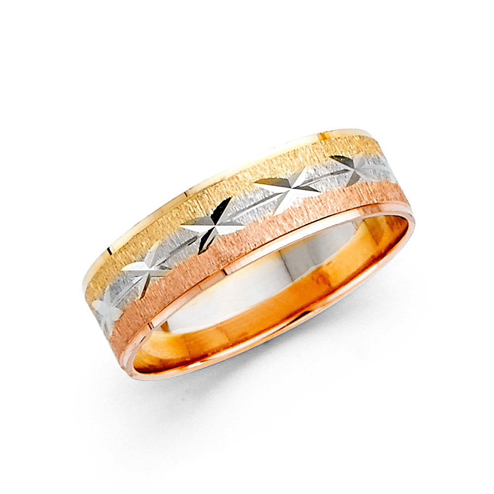 14K 3C 6MM DC WED BAND