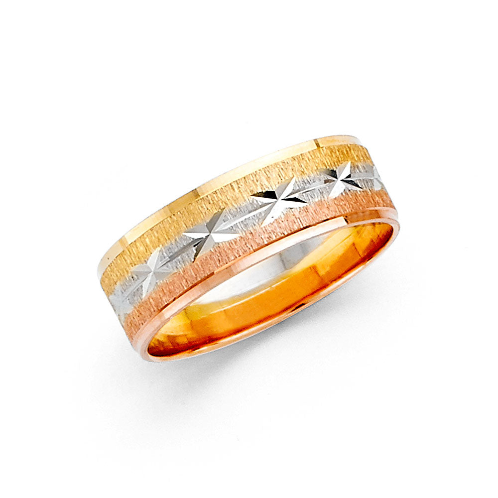 14K 3C 6MM DC WED BAND