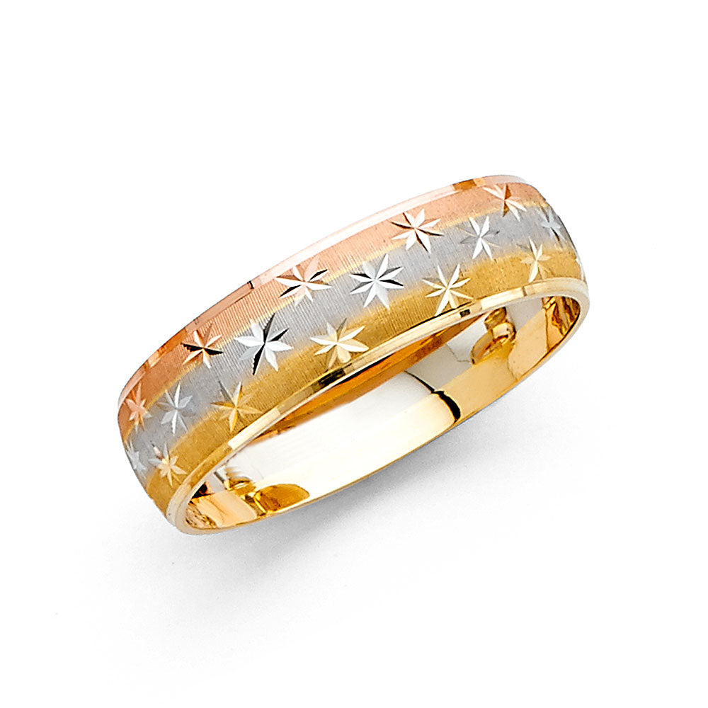 14K 3C 6MM DC WED BAND