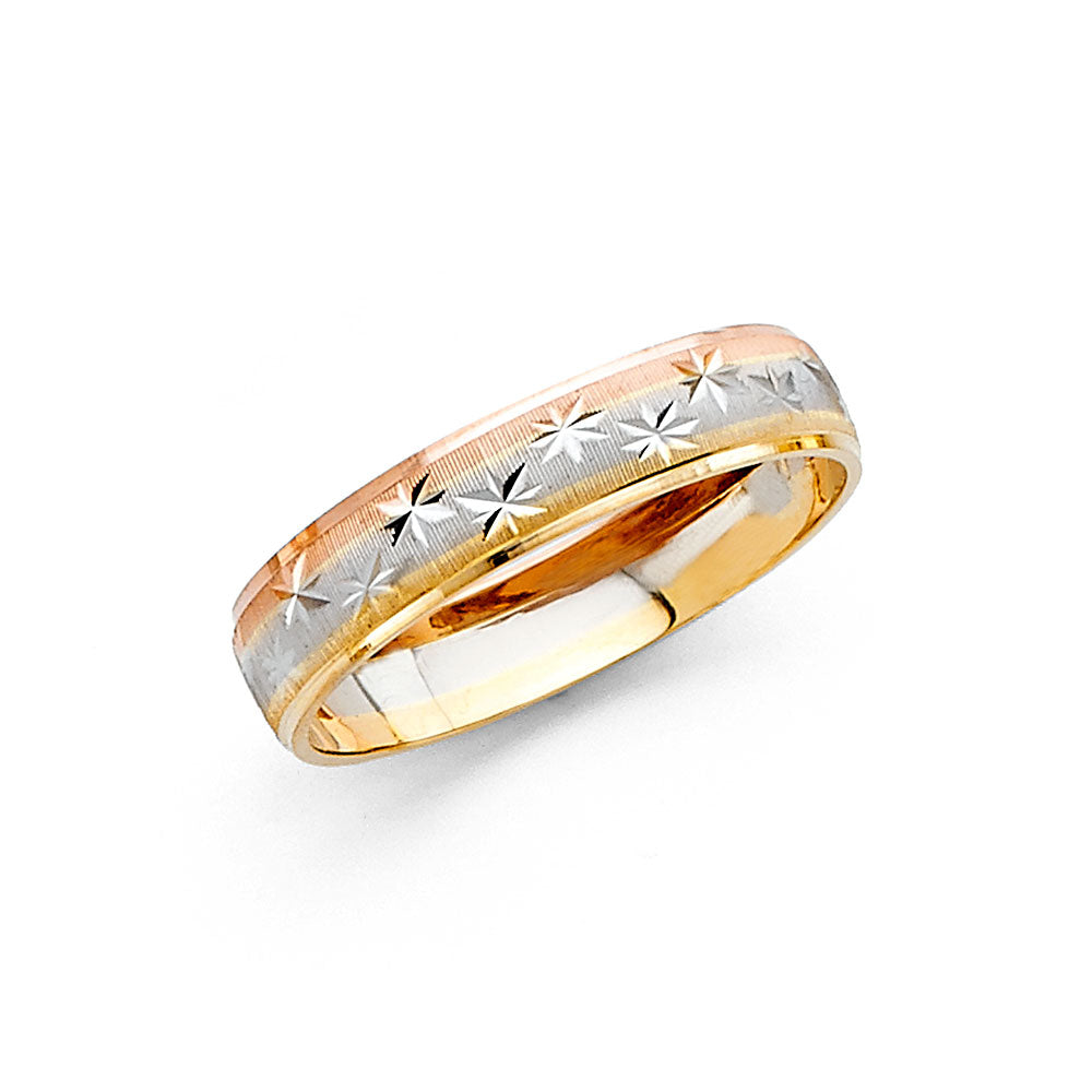 14K 3C 4MM DC WED BAND