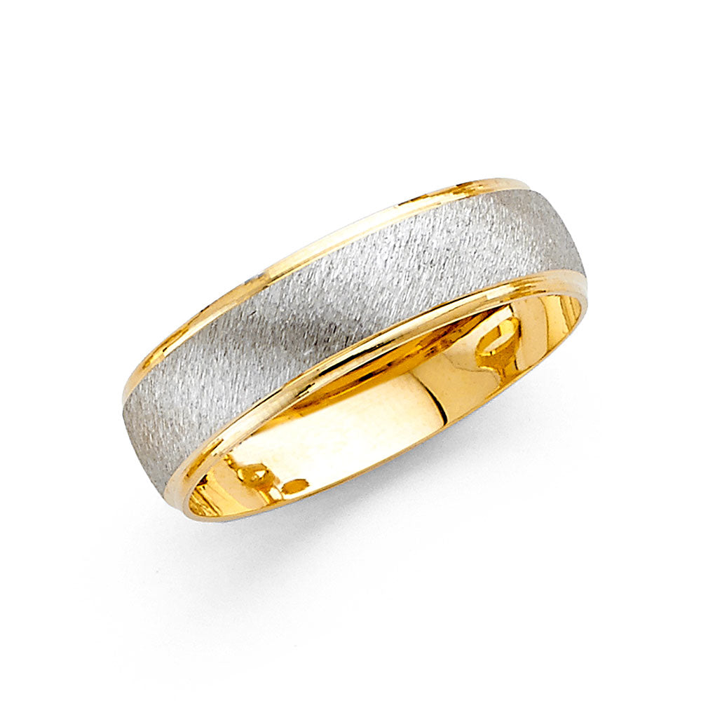 14K 2T 6MM FCUT WED BAND