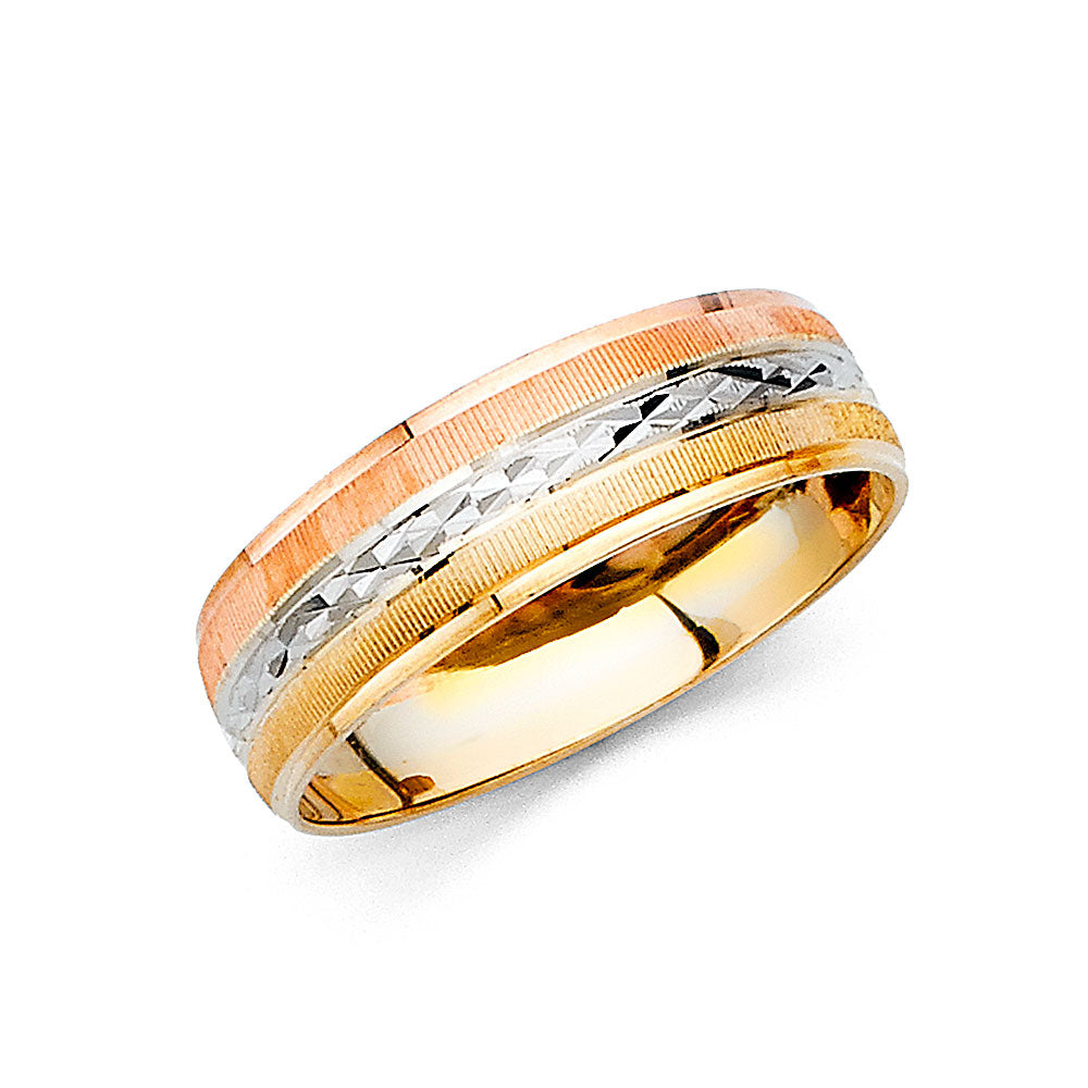 14K 3C MEN WED BAND