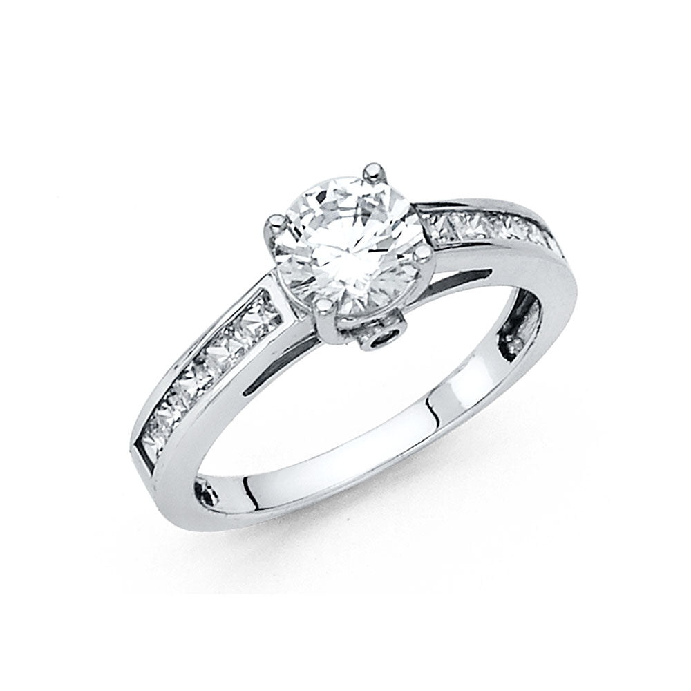 14KW CZ ENGAGEMENT RING
